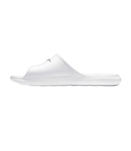 Mens Victori One Swoosh Sliders White Black Nike
