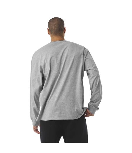 T-shirt Manches Longues Adulte Gris Clair Chiné Bella + Canvas