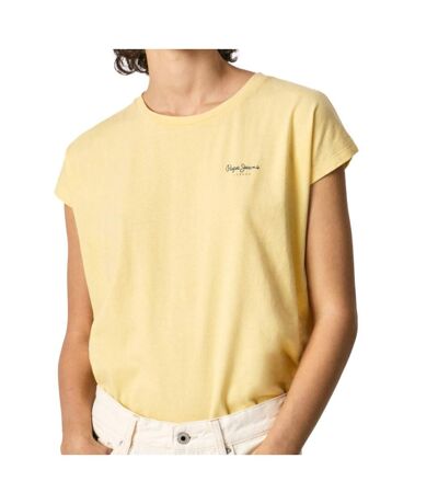 T-shirt Jaune Femme Pepe Jeans Bloom - L