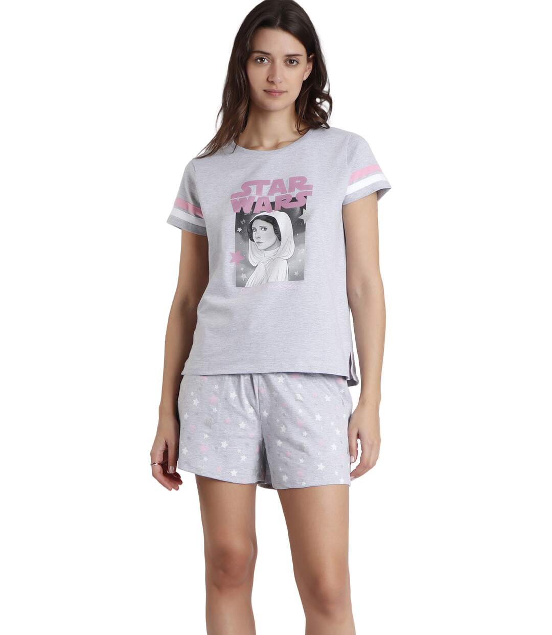 Pyjama short t-shirt Leia Star Wars Admas-3