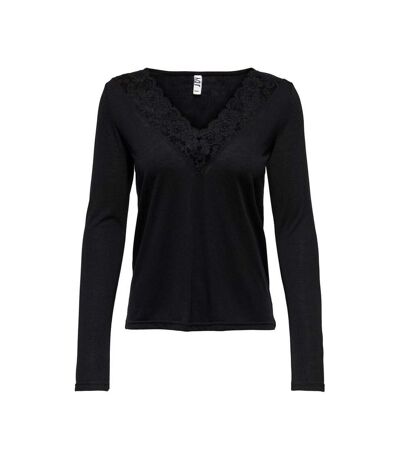 Top Noir Femme Finitions Dentelle Femme JDYKIMMIE - M