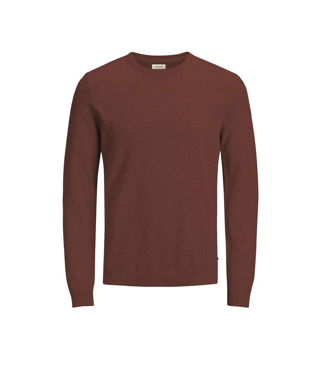 Pull Marron Homme Jack & Jones Basic Knit - L