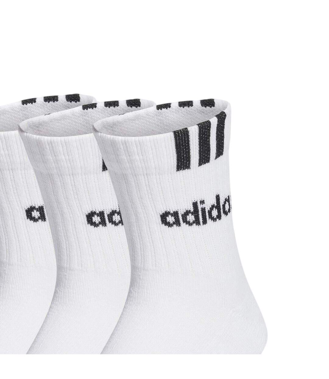 Lot De 3  Chaussettes Motif/style Linéaire Adulte Blanc Adidas-2