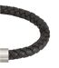 Mens Leather Braided Bracelet One Size Black Boss-3