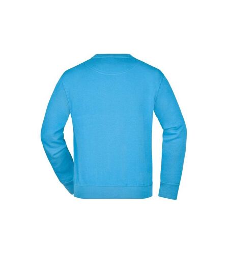 Sweat Workwear Adulte Turquoise Pâle James And Nicholson
