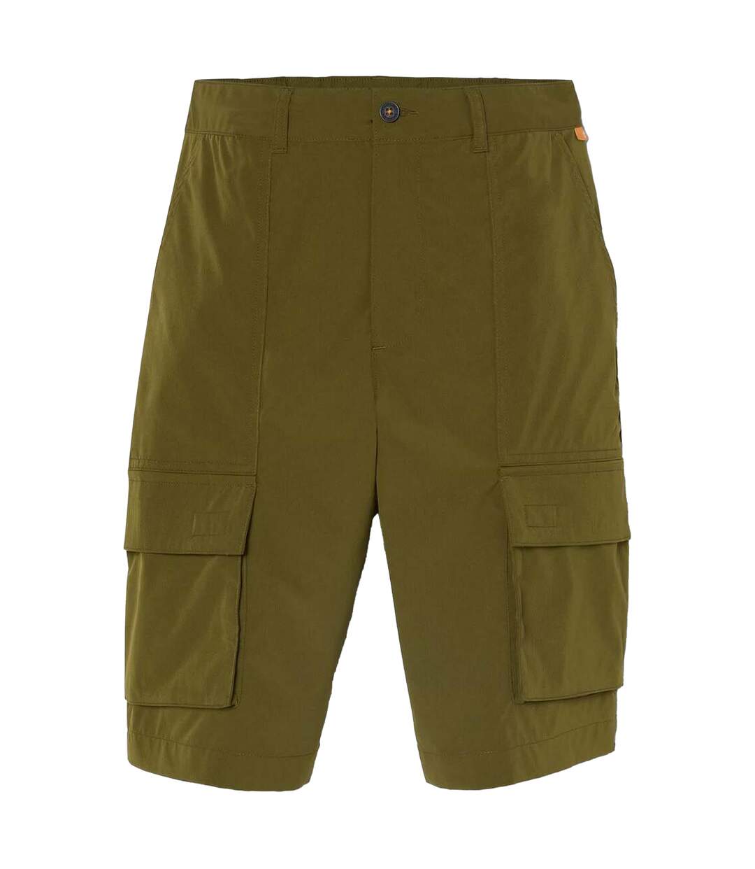 Mens Leather Badge Water Repellent Cargo Shorts Olive Timberland-2