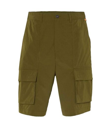 Mens Leather Badge Water Repellent Cargo Shorts Olive Timberland