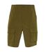 Mens Leather Badge Water Repellent Cargo Shorts Olive Timberland-2