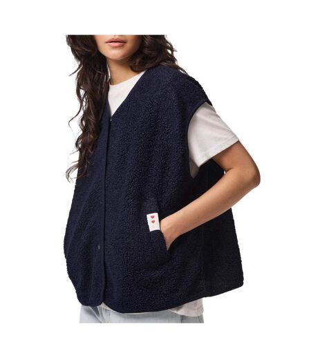 Gilet sans manche marine femme pieces katty