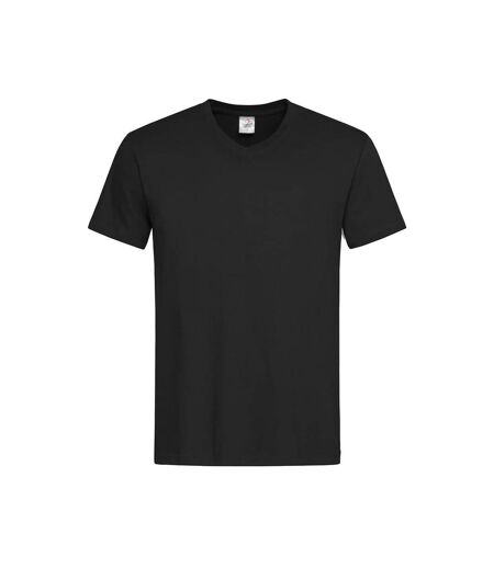 T-shirt Col V Homme Noir Stedman
