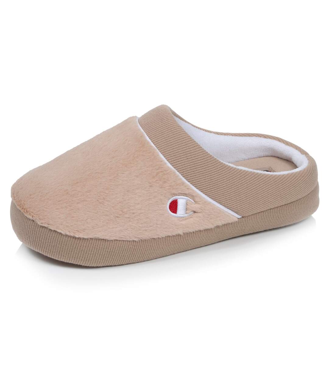 Champion Chaussons Mules femme immitation fourure doux pantoufle confortable lavable-1