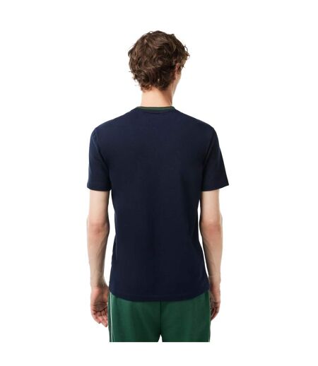 Mens Stripe Pique Stretch T-shirt Blue Lacoste
