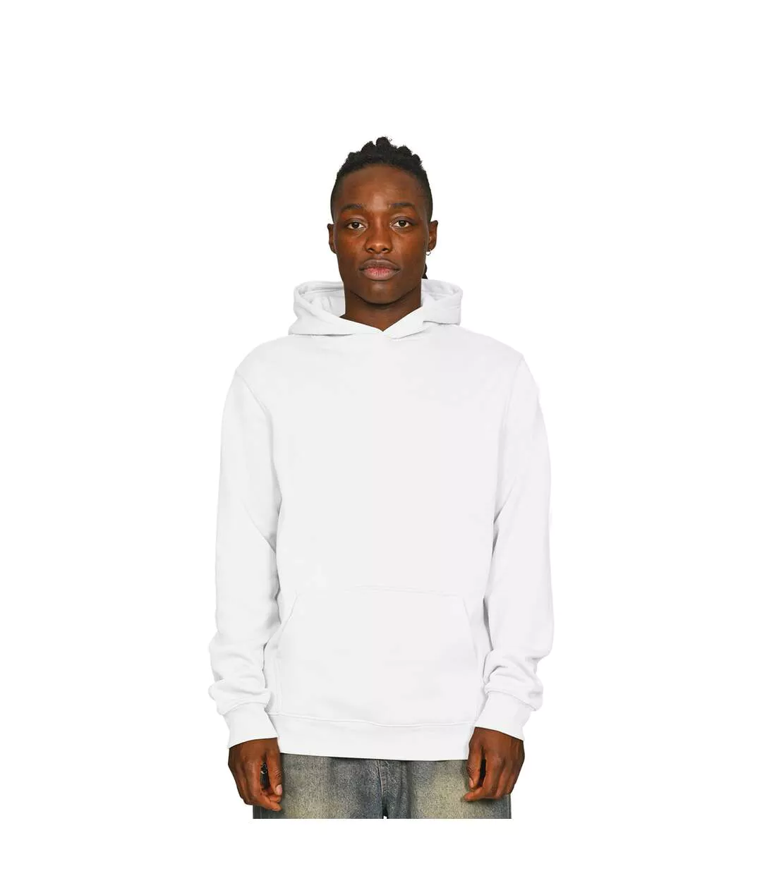 Mens Core Ringspun Cotton Tall Hoodie White Casual Classics-1