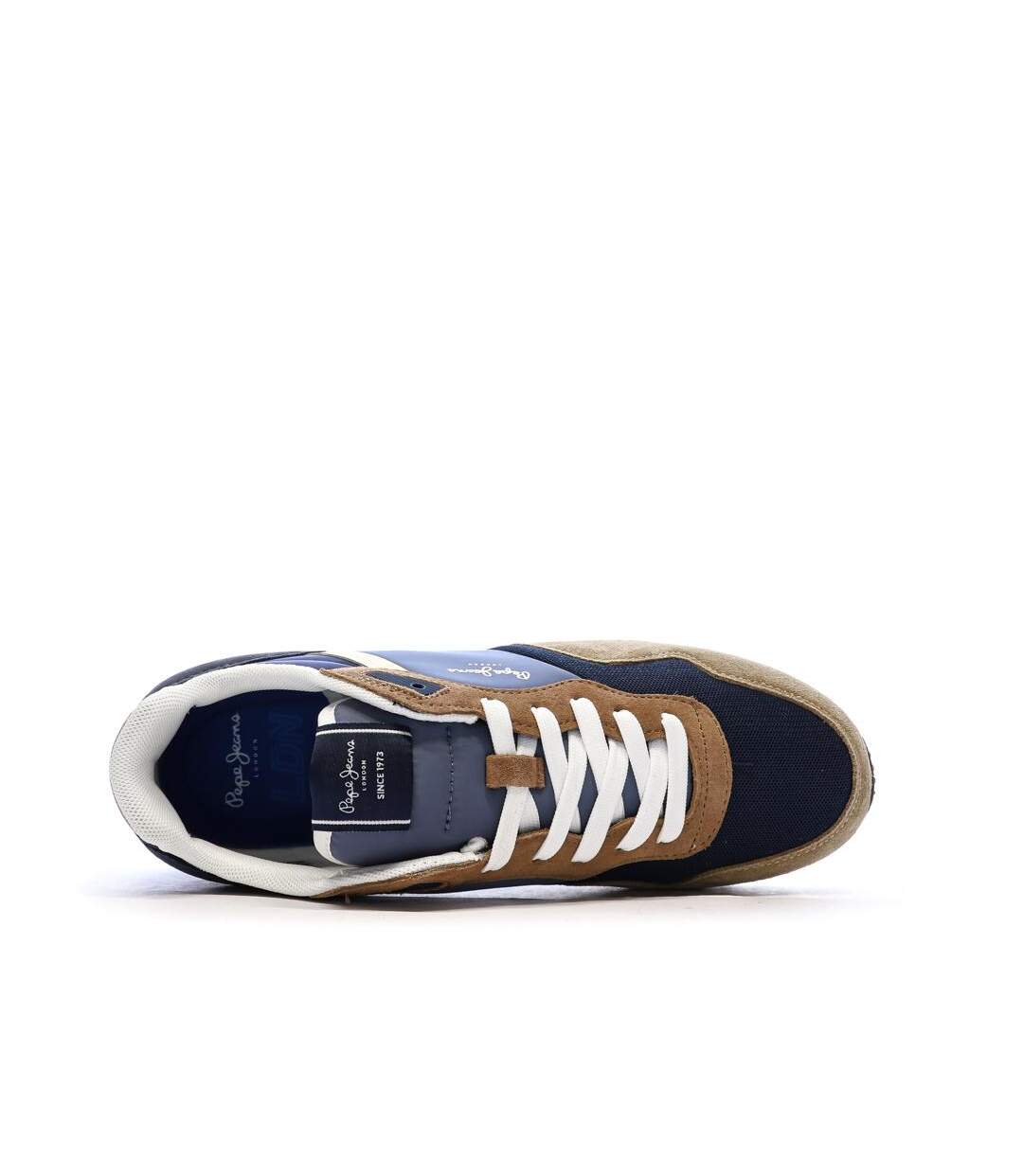 Baskets marine/camel homme pepe jeans london class m-4