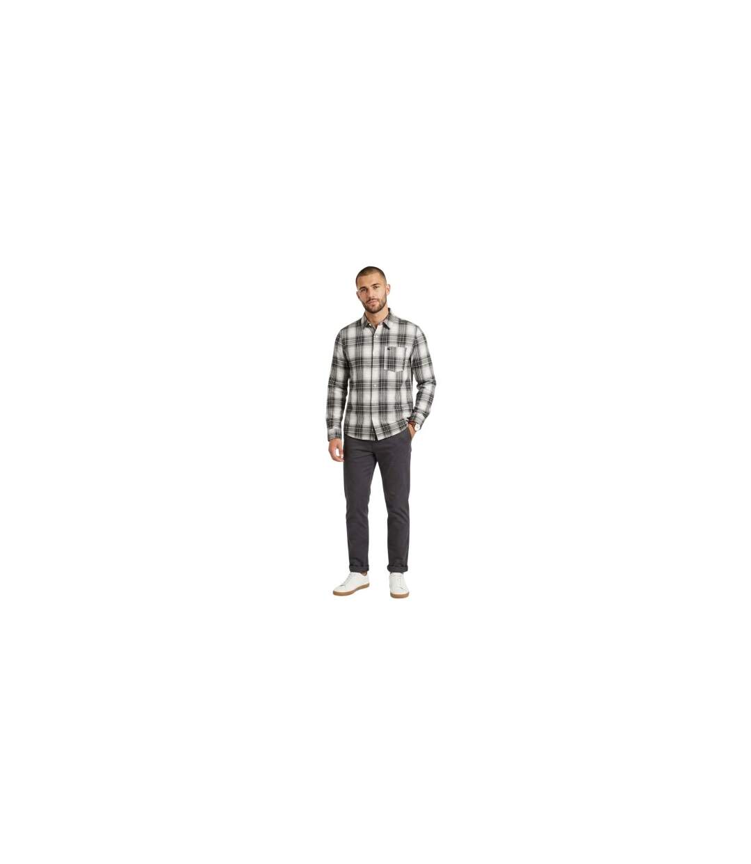 Chemise Manches Longues Motif/style Motif Écossais Homme Blanc Cassé Jack Wills-1