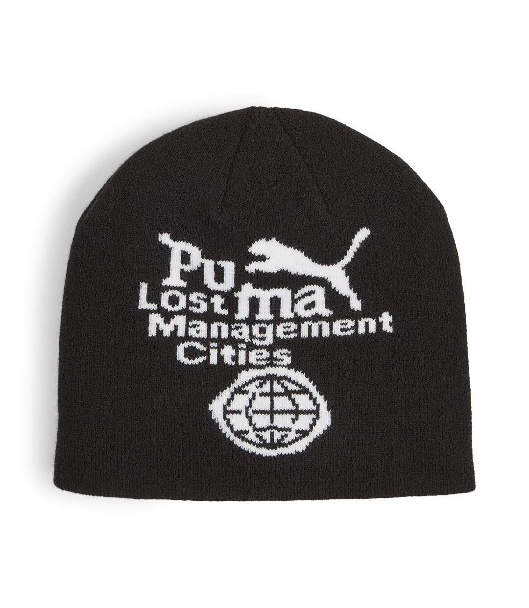 Bonnet noir homme puma x lmc cuffless beanie-1