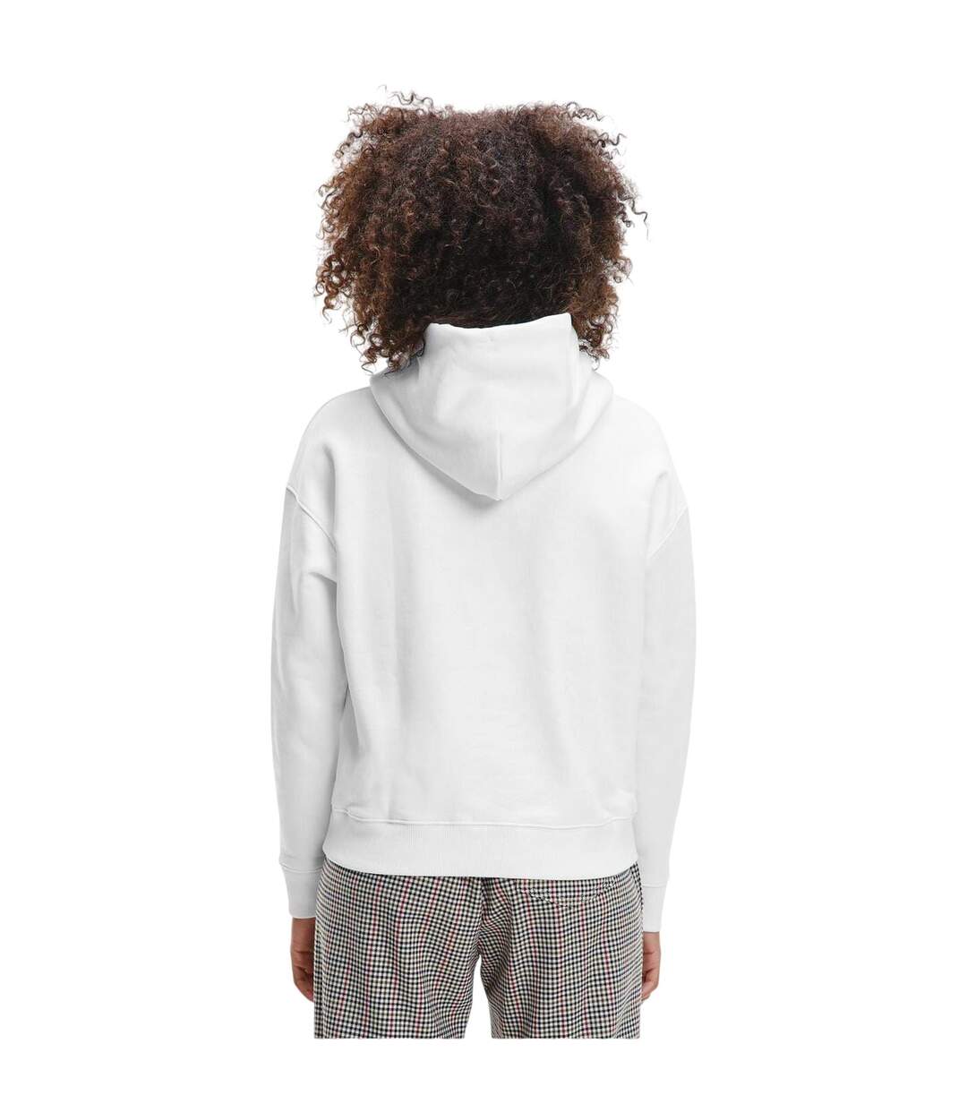 Womens/ladies Badge Relaxed Fit Hoodie White Tommy Jeans-4