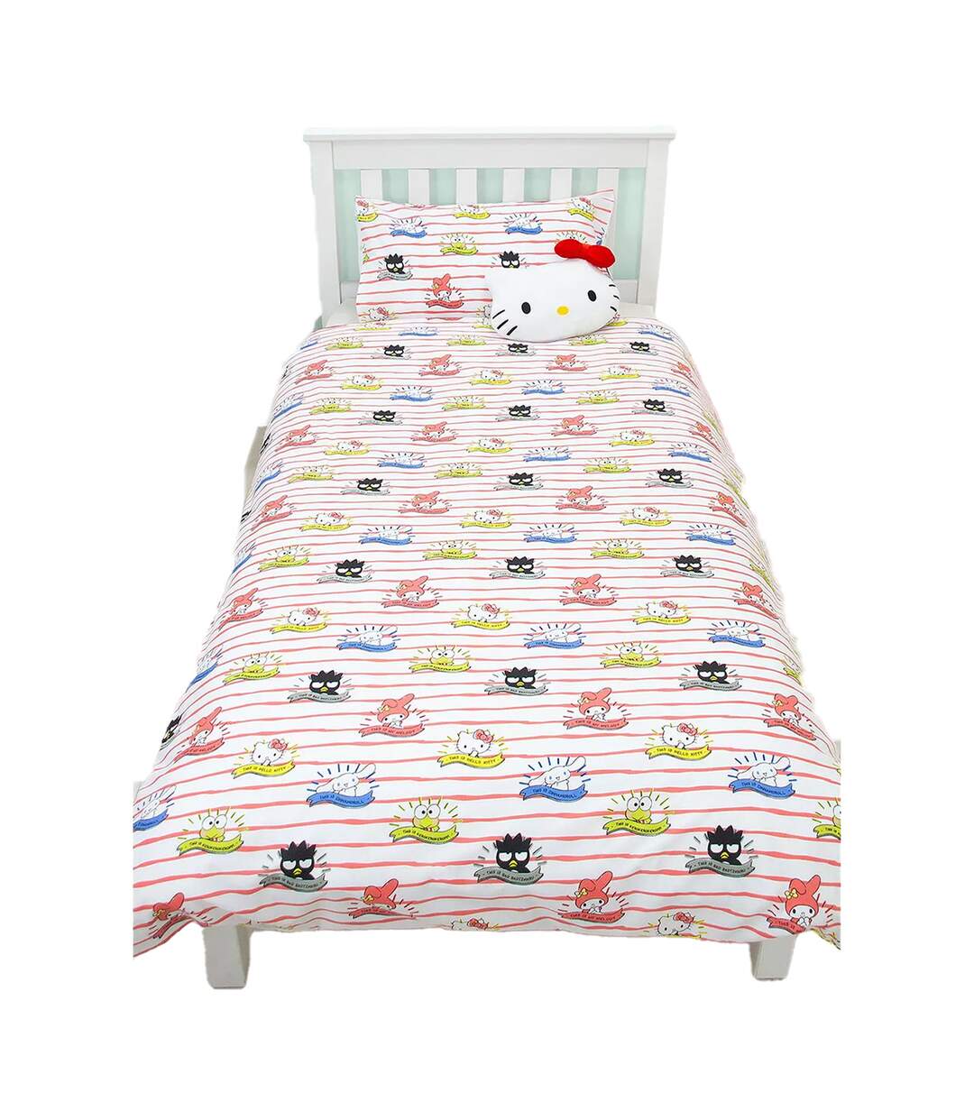 Rare Single Duvet Cover Set Multicoloured Hello Kitty & Friends-2
