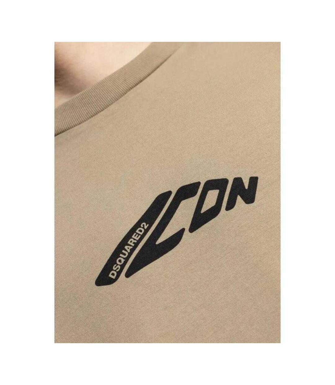 Unisex Adult Icon Stretch Logo Long-sleeved T-shirt Khaki DSquared2-4