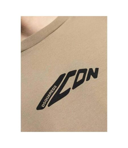 Unisex Adult Icon Stretch Logo Long-sleeved T-shirt Khaki DSquared2