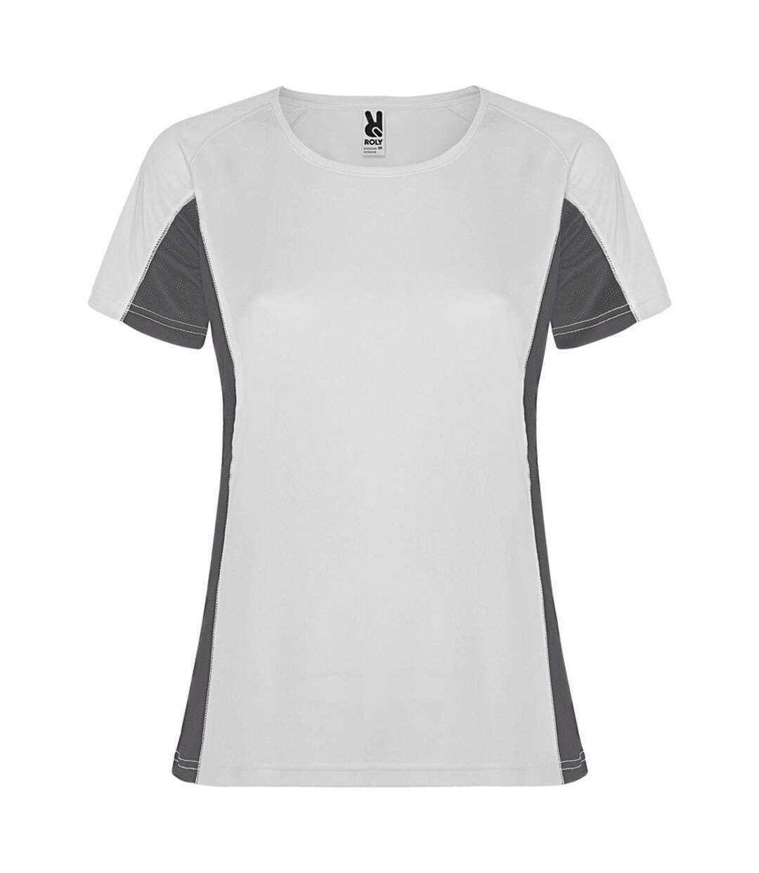 T-shirt shanghai femme blanc / anthracite Roly-1