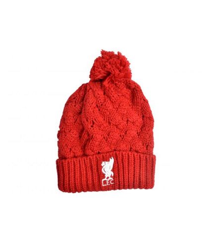 Liverpool FC Unisex Adult Bowline Liver Bird Knitted Bobble Beanie (Red) - UTBS3405
