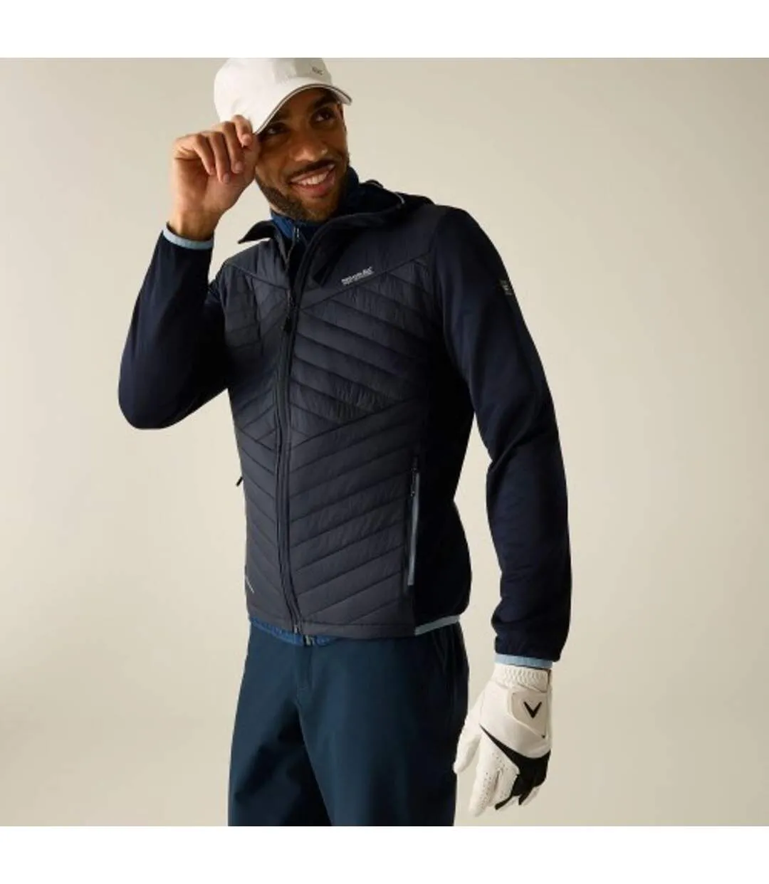 Veste Hybride Chinée À Capuche Andreson Homme Bleu Marine Vieux Bleu Regatta-1