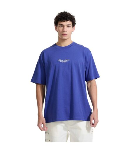 Mens Script Regular T-shirt Regal Blue Guess