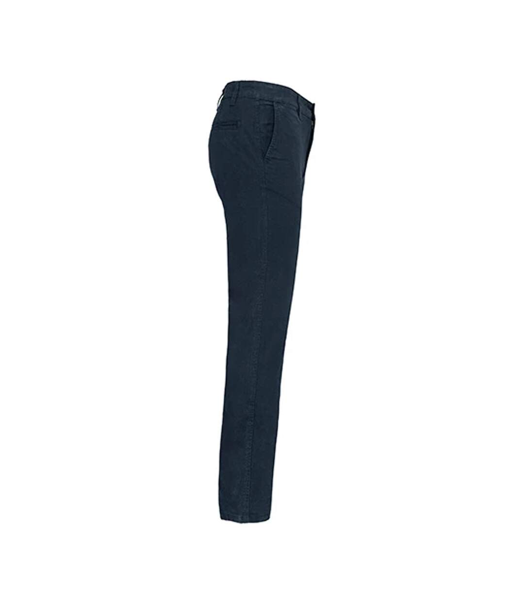Chino Motif/style Uni Homme Bleu Marine Foncé Kariban-3