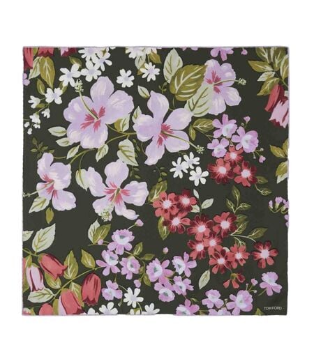 Pochette De Costume Style Floral Homme Taille Unique Vert Rose Rouge Tom Ford