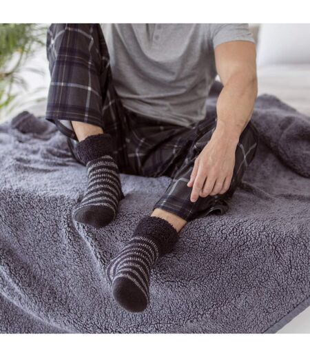 Mens Warm Luxury Fleece Lined Thermal Lounge Bed Socks