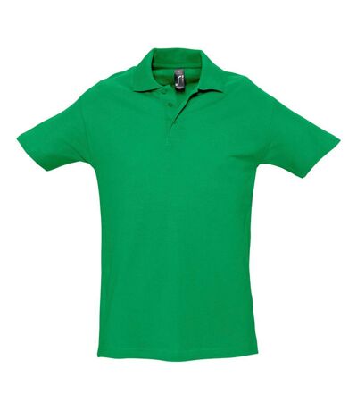 SOLS Mens Spring II Short Sleeve Heavyweight Polo Shirt (Kelly Green)