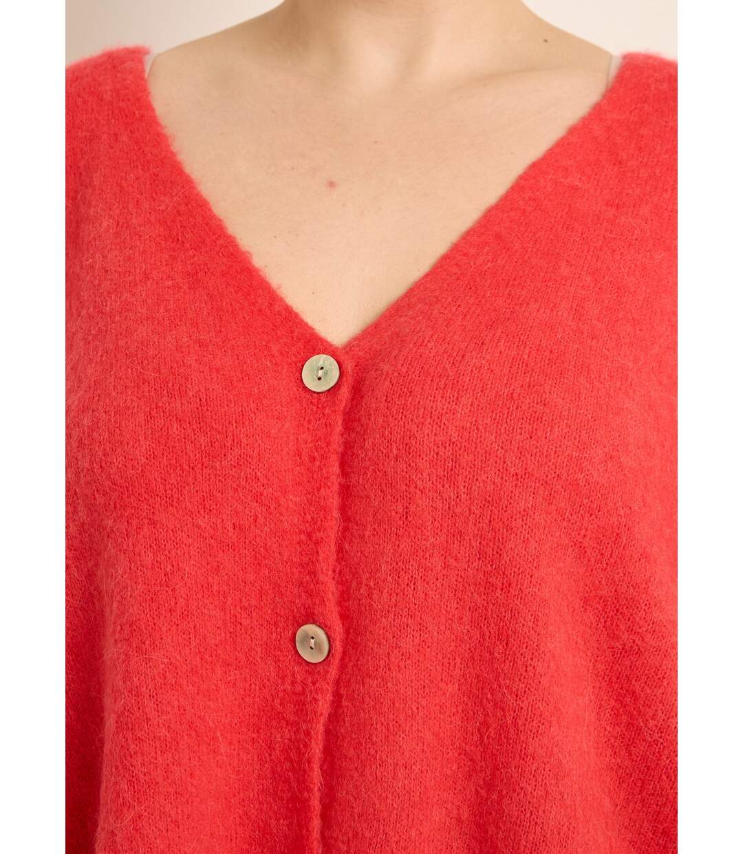 Gilet maille avec alpaga, col V-4