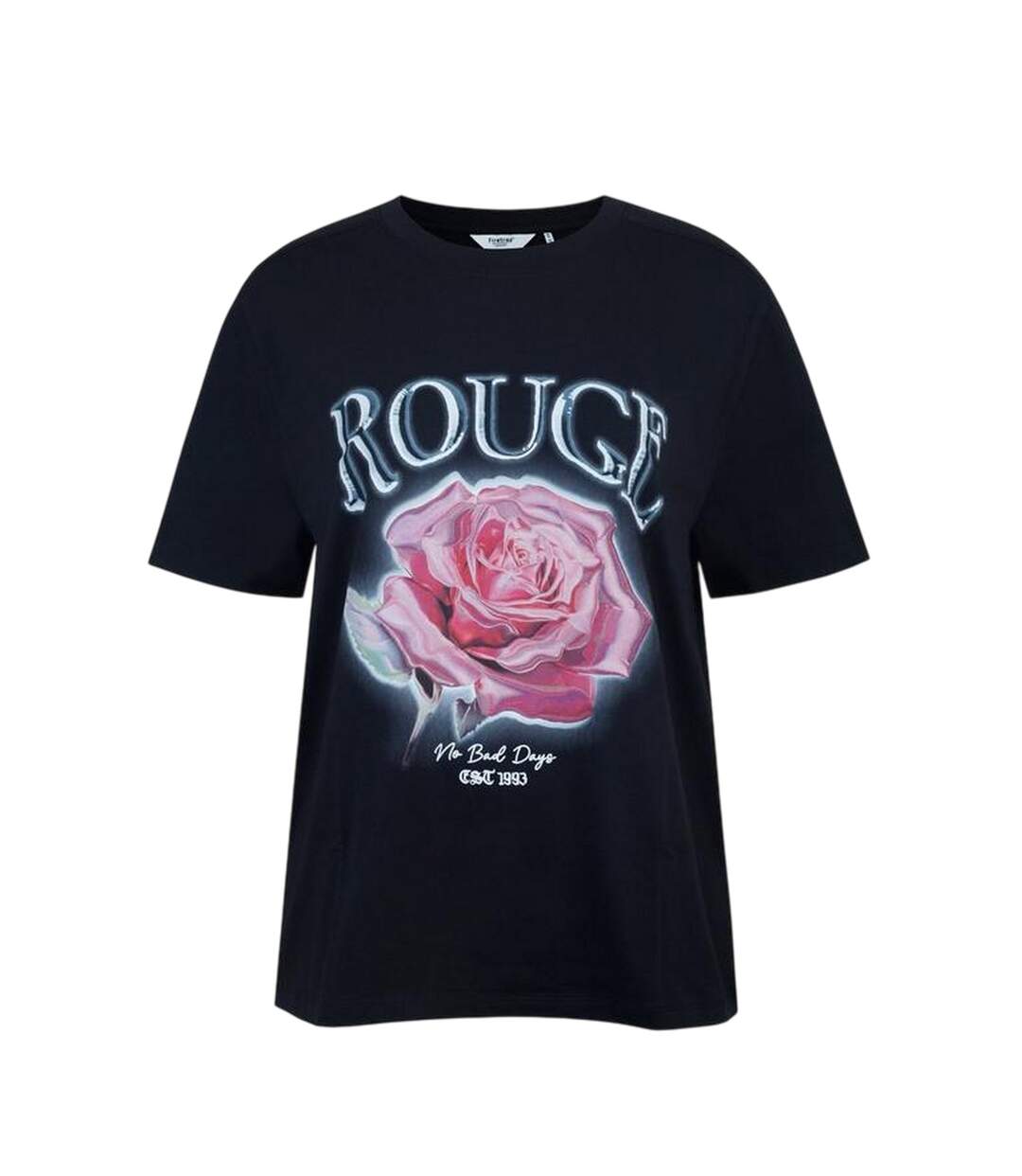 T-shirt Motif/style Rose Grunge Femme Rose Clair Firetrap-1