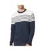 Pull marine/blanc homme tbs tobieron-1