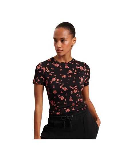 T-shirt Motif/style Floral Femme Noir Ted Baker