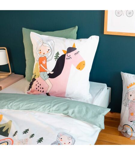 Parure de lit enfant TESS RANDO coton BCI MIG Taie 63x63 cm