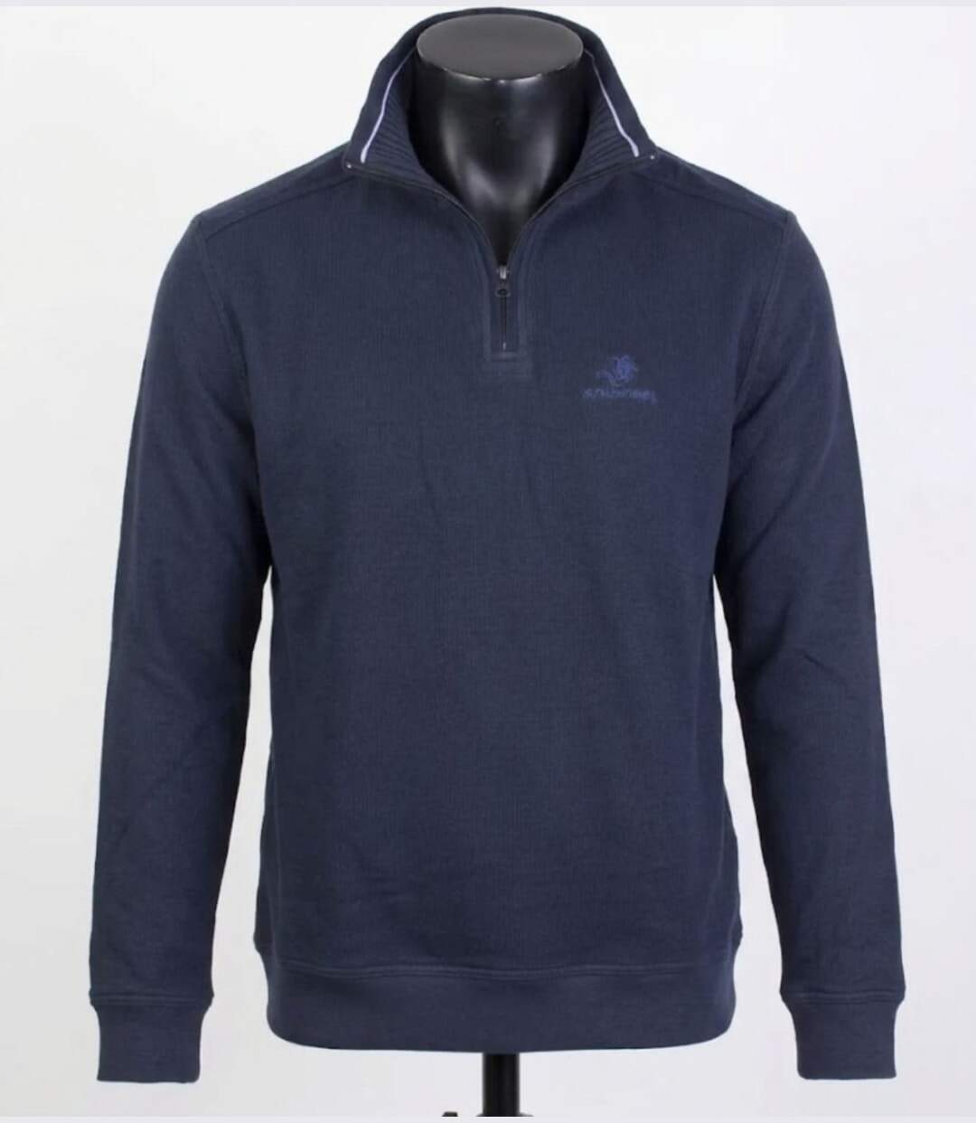 WINCHESTER POCO1 — Sweat col montant zippé bleu marine : confort et élégance-3