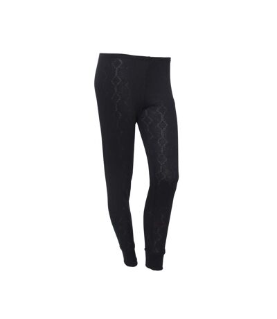 FLOSO Ladies/Womens Thermal Underwear Long Jane (Viscose Premium Range) (Black) - UTTHERM132