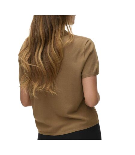 Polo marron femme vero moda lenny