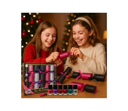 Coffret Cadeau de 6 Crackers de Noël Vernis à ongles