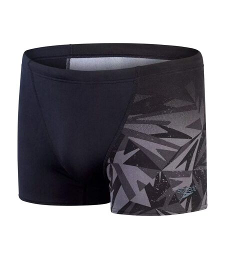 Short De Bain Hyperboom Homme Noir Gris Oxyde Speedo