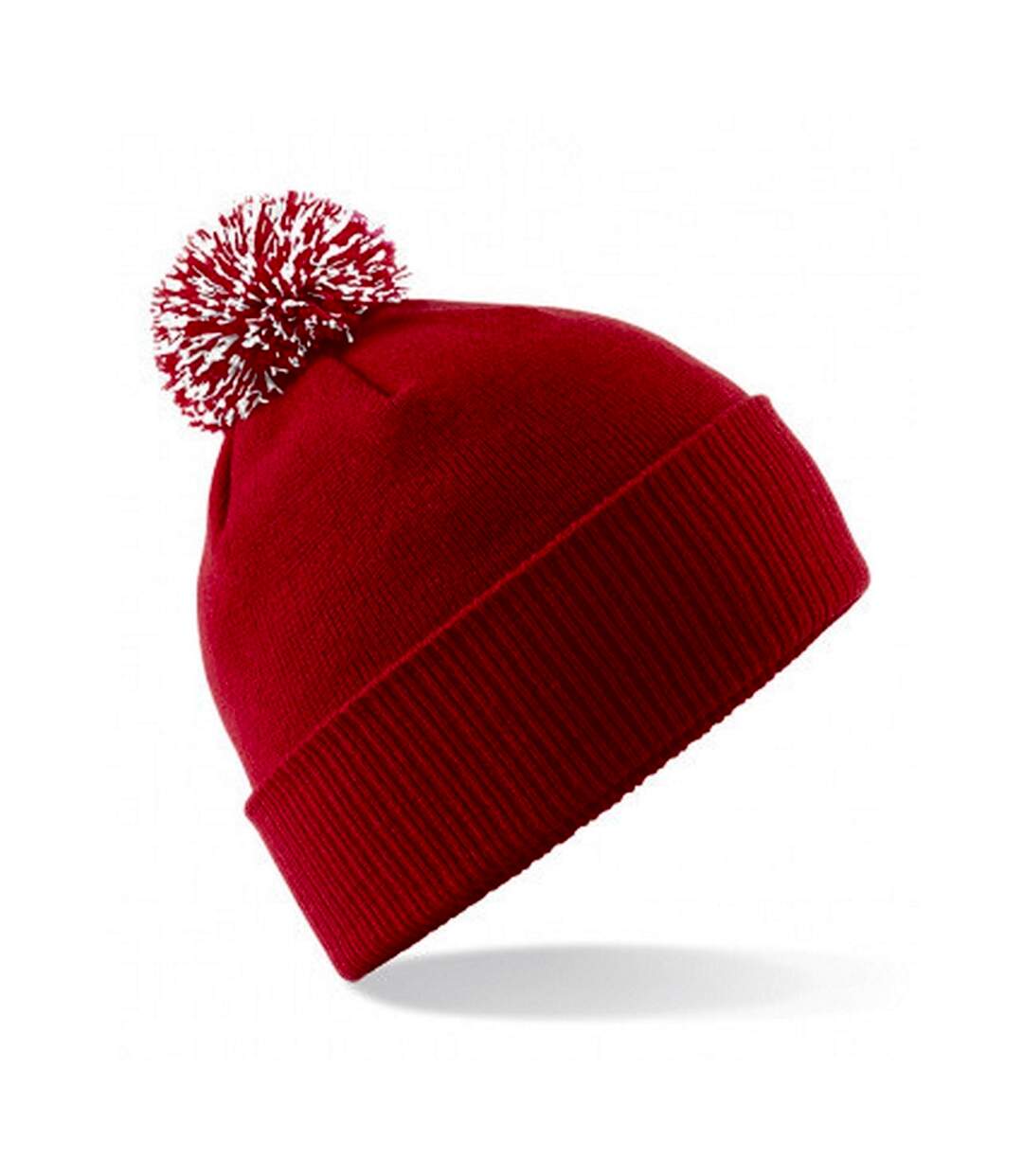 Bonnet snowstar adulte rouge / blanc Beechfield