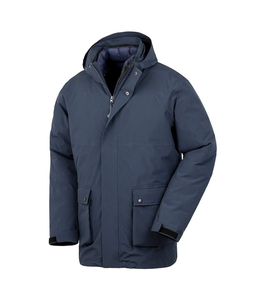 Unisex Adult Padded Ripstop 3 In 1 Jacket Navy Result Recycled-1