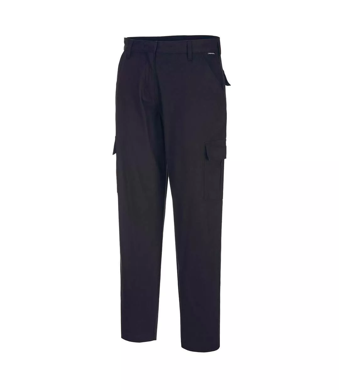 Womens/ladies Stretch Slim Cargo Trousers Black Portwest-1