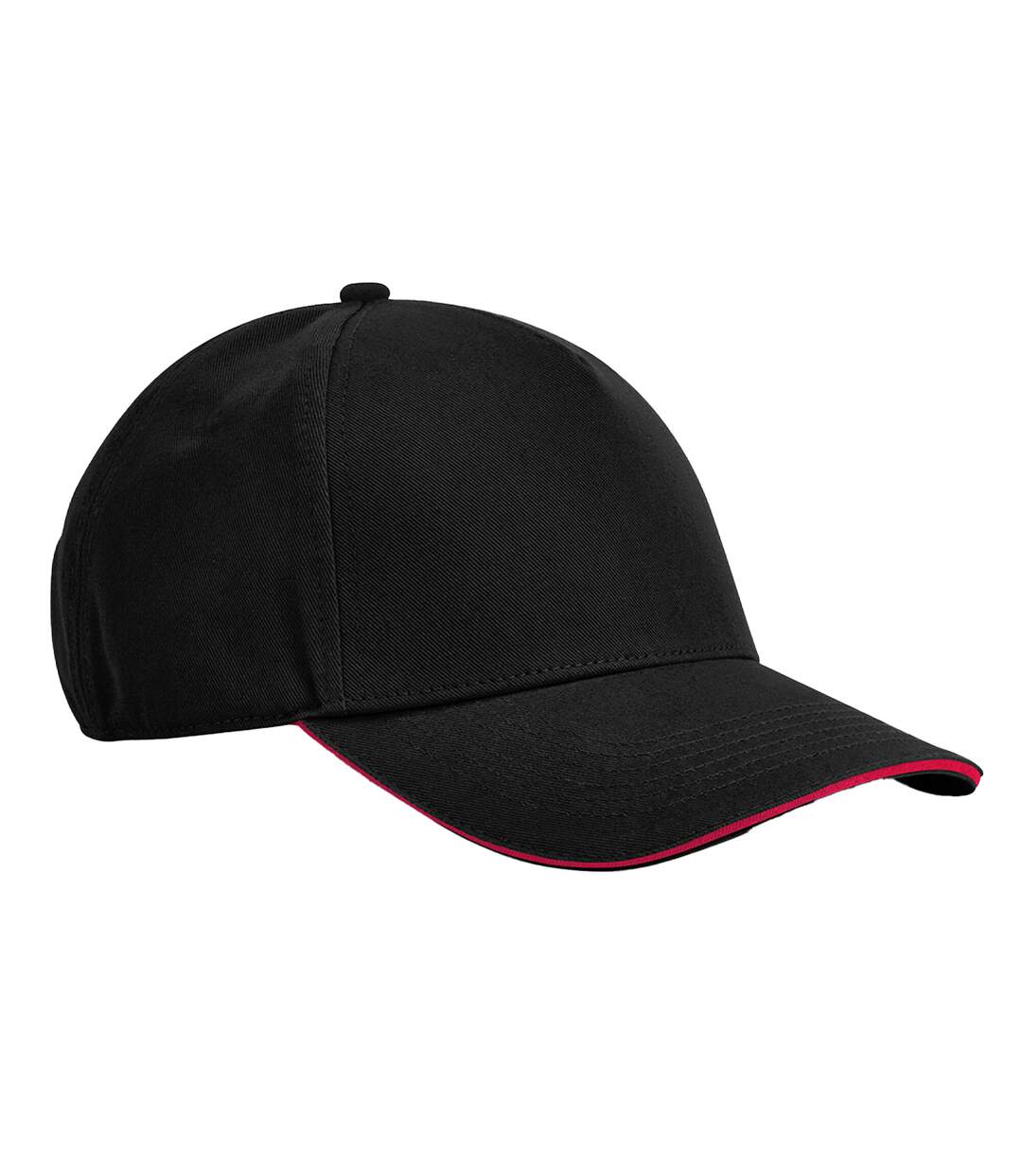 Casquette De Baseball Earthaware Classic Noir Rouge Classique Beechfield-1