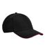 Casquette De Baseball Earthaware Classic Noir Rouge Classique Beechfield-1