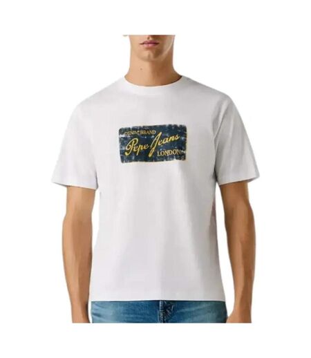 T-Shirt blanc/jaune homme pepe jeans original