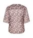 Womens/ladies Elysian Floral Tie Neck Puff Sleeve Blouse Blush Pink French Connection-3