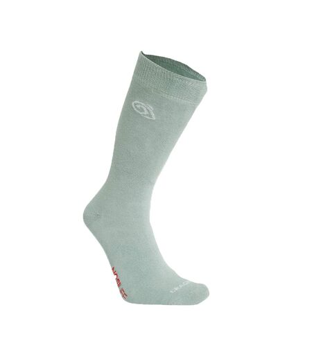 Chaussettes adulte gris clair / vert lichen chiné Craghoppers